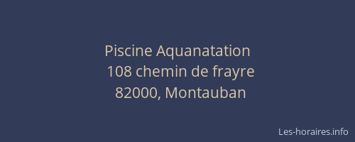 Piscine Aquanatation