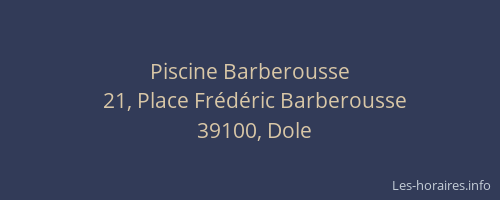 Piscine Barberousse