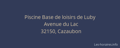 Piscine Base de loisirs de Luby