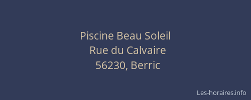 Piscine Beau Soleil
