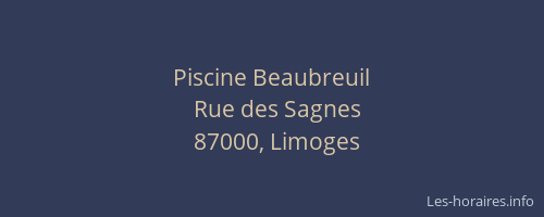 Piscine Beaubreuil
