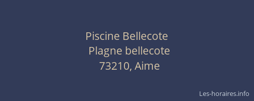 Piscine Bellecote