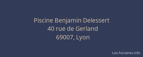 Piscine Benjamin Delessert