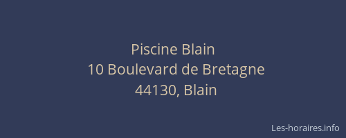 Piscine Blain