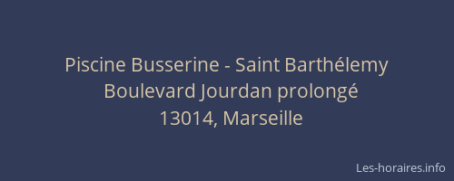 Piscine Busserine - Saint Barthélemy