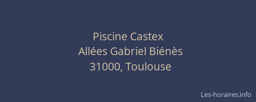 Piscine Castex