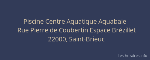 Piscine Centre Aquatique Aquabaie