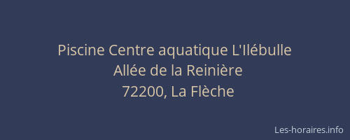 Piscine Centre aquatique L'Ilébulle