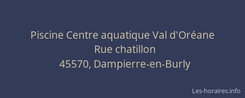 Piscine Centre aquatique Val d'Oréane