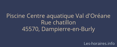 Piscine Centre aquatique Val d'Oréane