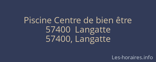 Piscine Centre de bien être