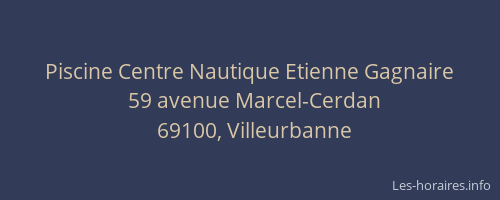 Piscine Centre Nautique Etienne Gagnaire