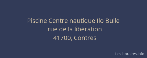 Piscine Centre nautique Ilo Bulle