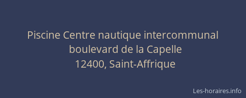 Piscine Centre nautique intercommunal
