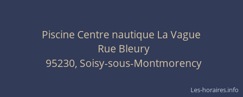 Piscine Centre nautique La Vague