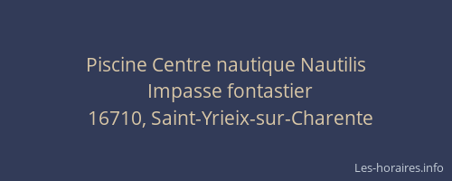 Piscine Centre nautique Nautilis