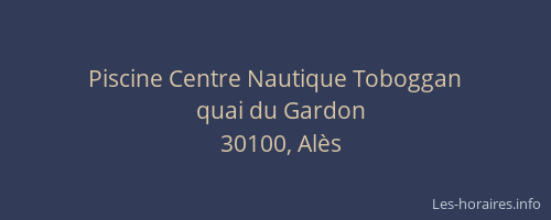 Piscine Centre Nautique Toboggan