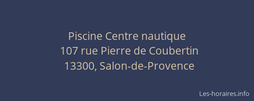 Piscine Centre nautique