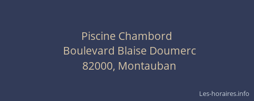 Piscine Chambord