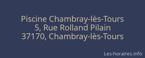 Piscine Chambray-lès-Tours