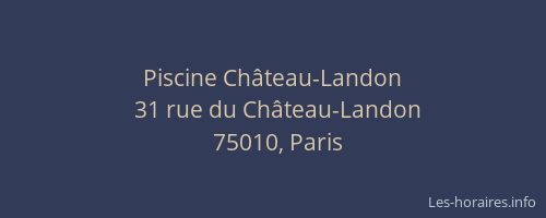 Piscine Château-Landon