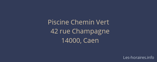 Piscine Chemin Vert