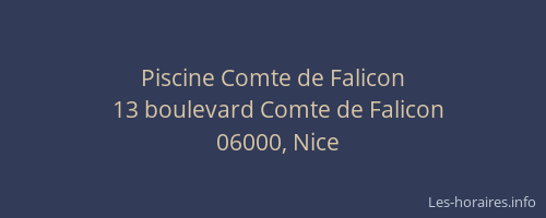 Piscine Comte de Falicon