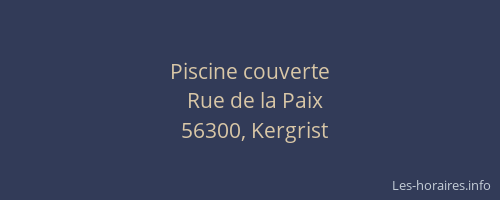 Piscine couverte