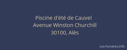 Piscine d'&eacute;t&eacute; de Cauvel