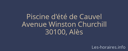 Piscine d'été de Cauvel