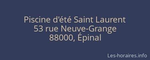 Piscine d'été Saint Laurent