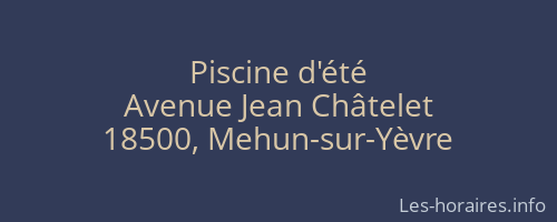 Piscine d'été