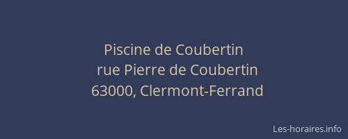 Piscine de Coubertin