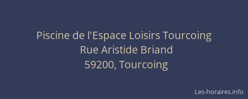 Piscine de l'Espace Loisirs Tourcoing