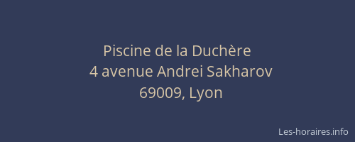 Piscine de la Duchère