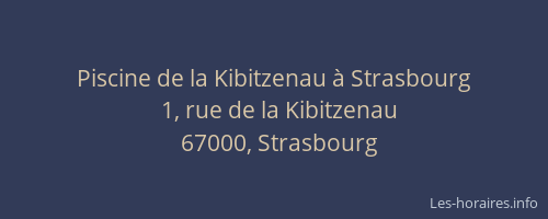 Piscine de la Kibitzenau à Strasbourg