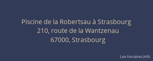 Piscine de la Robertsau à Strasbourg