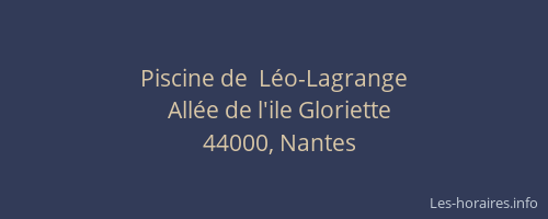 Piscine de  Léo-Lagrange