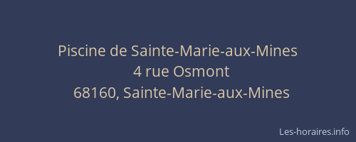 Piscine de Sainte-Marie-aux-Mines
