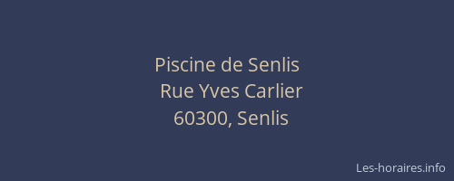 Piscine de Senlis