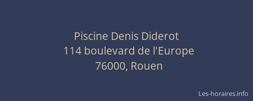 Piscine Denis Diderot
