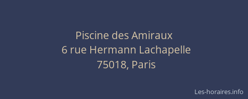 Piscine des Amiraux