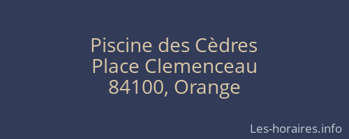 Piscine des Cèdres