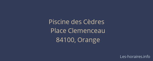 Piscine des C&egrave;dres