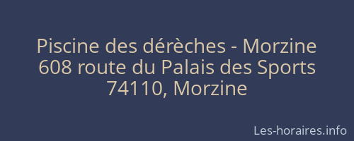 Piscine des dérèches - Morzine