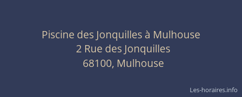 Piscine des Jonquilles à Mulhouse