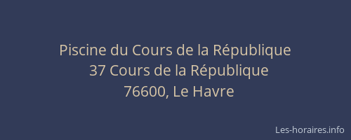 Piscine du Cours de la République