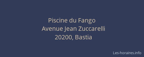 Piscine du Fango