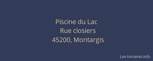 Piscine du Lac
