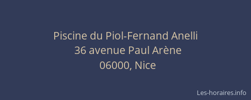 Piscine du Piol-Fernand Anelli